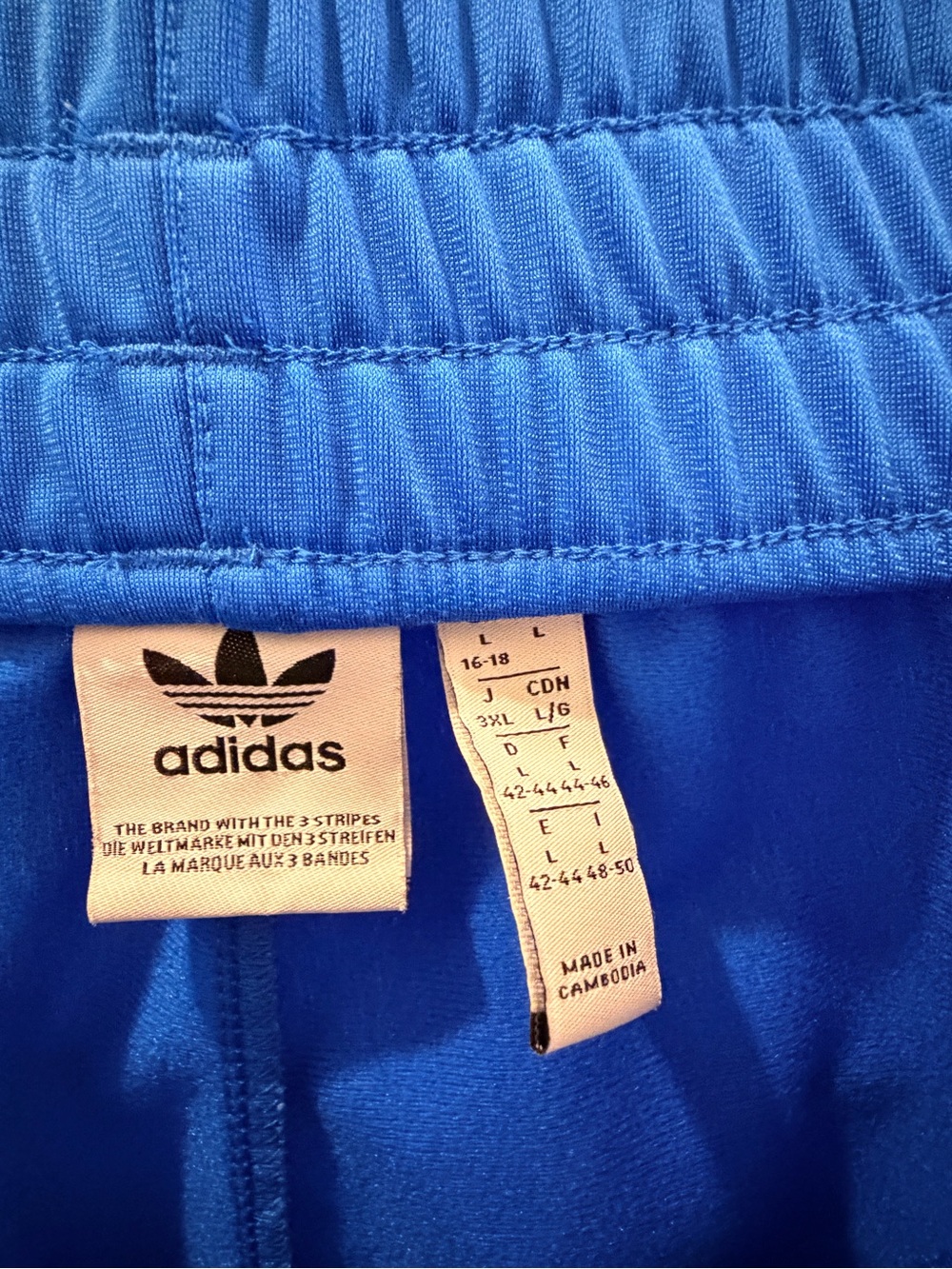 adidas Women’s Blue 3-Stripe Athletic Shorts - Picture 3 of 5